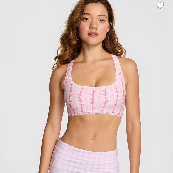Victoria's Secret Other - PINK X LOVESHACKFANCY COTTON RACERBACK BRALETTE  XL NWT